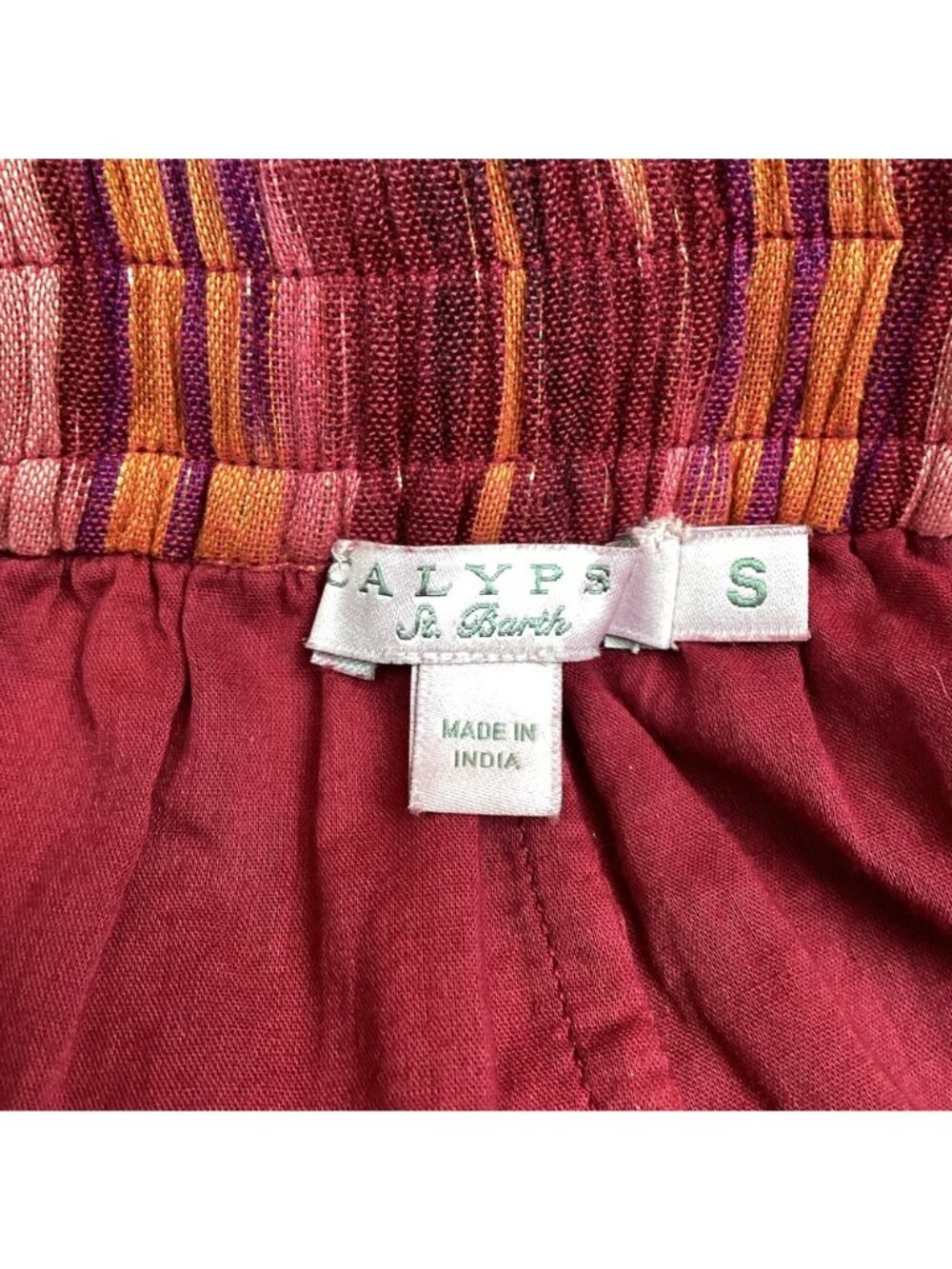 CALYPSO St. Barth 100% Cotton Striped Lined Shorts Womens Small - Like New - Picture 10 of 11